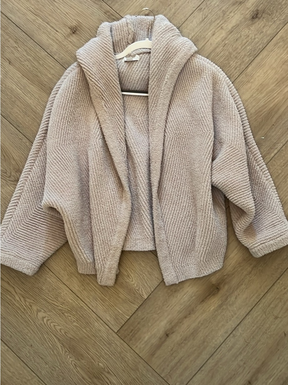 Barefoot Dreams Plush Shawl Collar Cardigan - Light Taupe